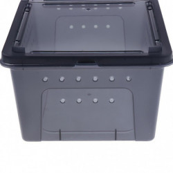 2pcs Pet Reptile Spider Breeding Box Transport Case Feeding Hatching Tank