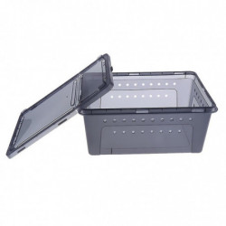 2pcs Pet Reptile Spider Breeding Box Transport Case Feeding Hatching Tank