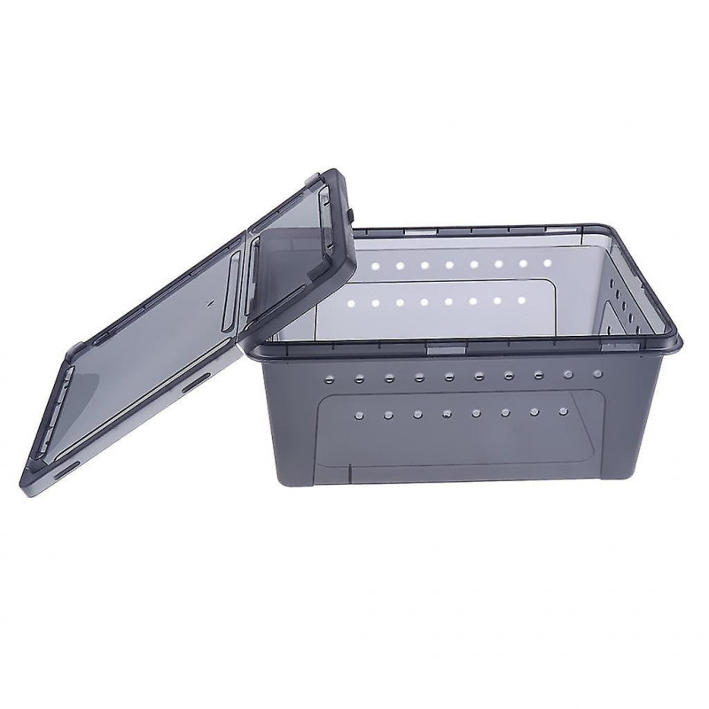 2pcs Pet Reptile Spider Breeding Box Transport Case Feeding Hatching Tank