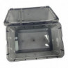 2pcs Plastic Reptile Breeding Box Spider Feeding Hatching Tank Black