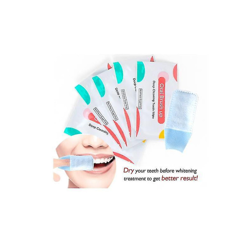 Lingette de blanchiment des dents professionnelle pour les enfants adultes, lingette jetable brosse orale au doigt [...]