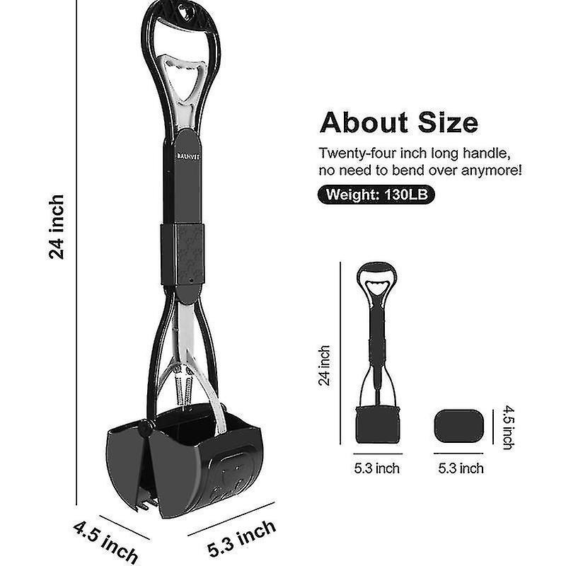 Pet Pooper non cassable pour chiens, pelle portable de caca de chien avec longue poignée et ressort durable haute [...]