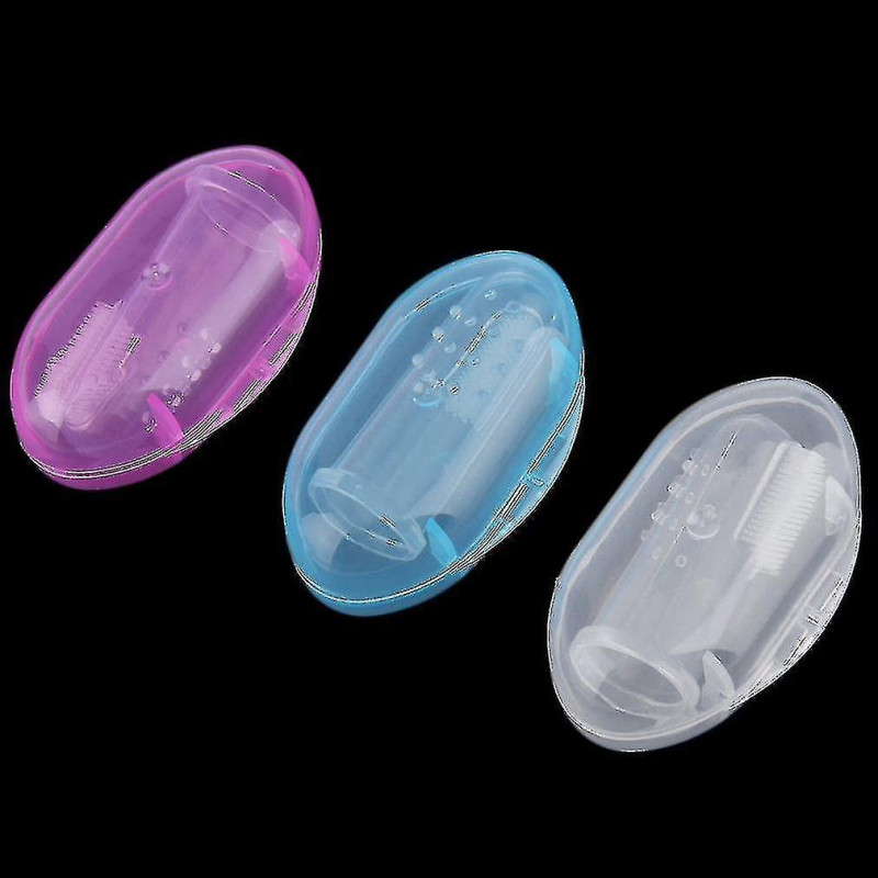 Baby Infant Soft Silicone Finger Toothbrush Teeth Rubber Massager With