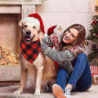 2 Pcs Dog Bandana Christmas Classic Plaid Pet Bandana Scarf