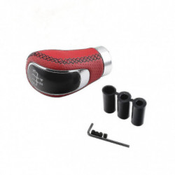 Manuel universel en cuir Voiture Gear Stick Shift Knob Shifter Levier de vitesses Pièces de levier de vitesse