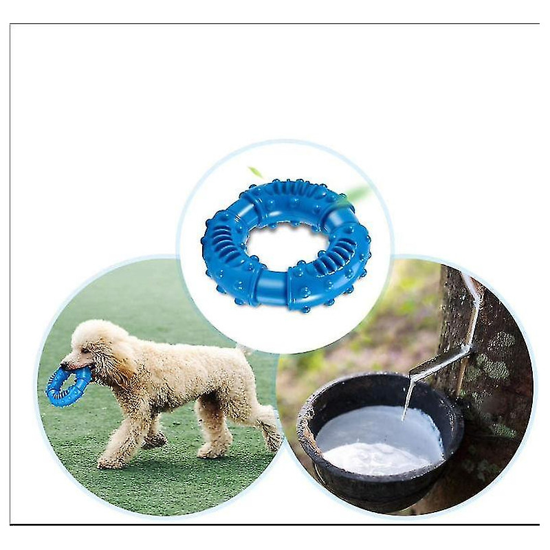 Yaju Pet Supplies Caoutchouc de nettoyage des dents (1 rouge, 1 bleu)