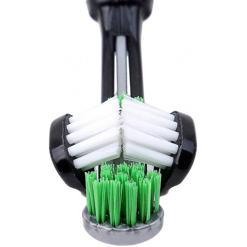 Yaju Dog Toothbrush For Pet Dental Care, Triple Head Toothbrush, Ergonomic Handle For Easy Oral(3pcs,white