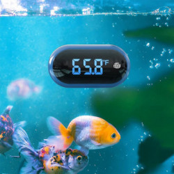 Led Fish Tank Thermometer, Digital Aquarium Thermometer With Touch Screen, Wireless Thermometer For Glass Containers