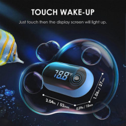 Led Fish Tank Thermometer, Digital Aquarium Thermometer With Touch Screen, Wireless Thermometer For Glass Containers