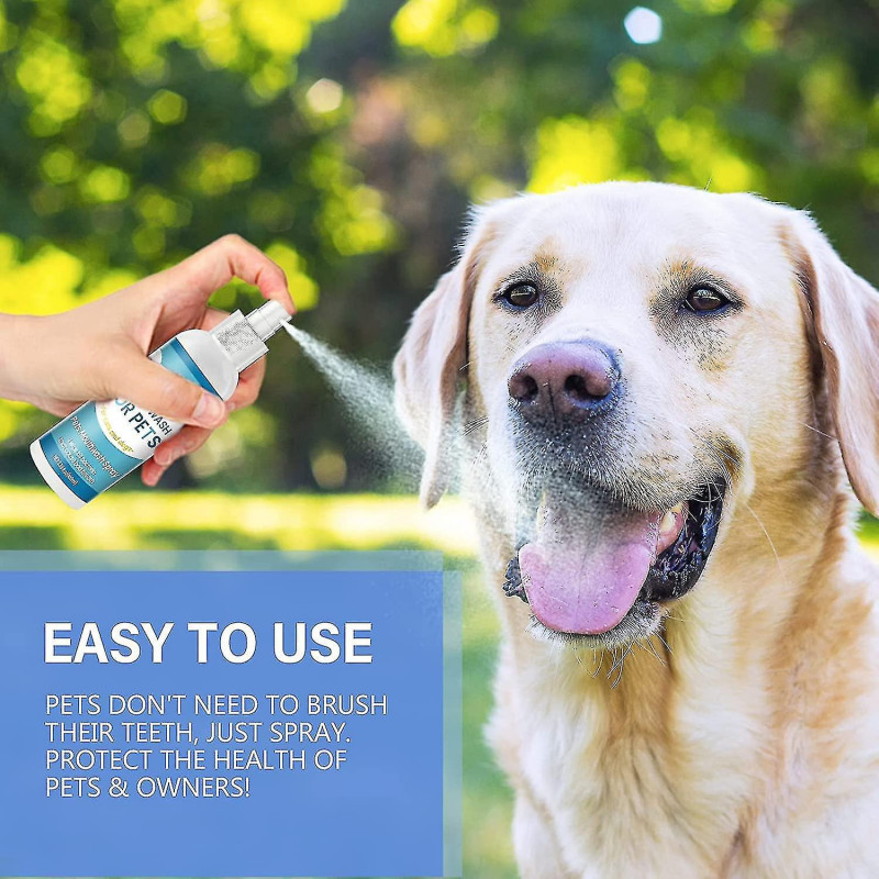 Dog Breath Freshener, Natural Fresh Breath Spray For Dog & Cat, Teeth Cleaning Spray With Aloe Vera Reduce Plaque Tartar