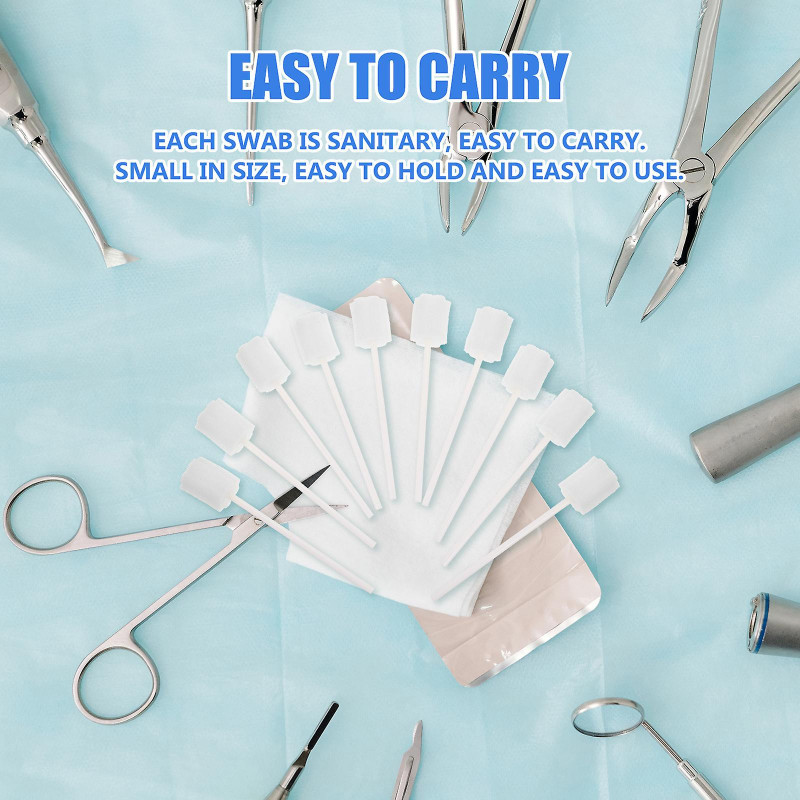 50pcs Disposable Oral Care Sponge Sticks Oral Care Products Oral Care Supplies