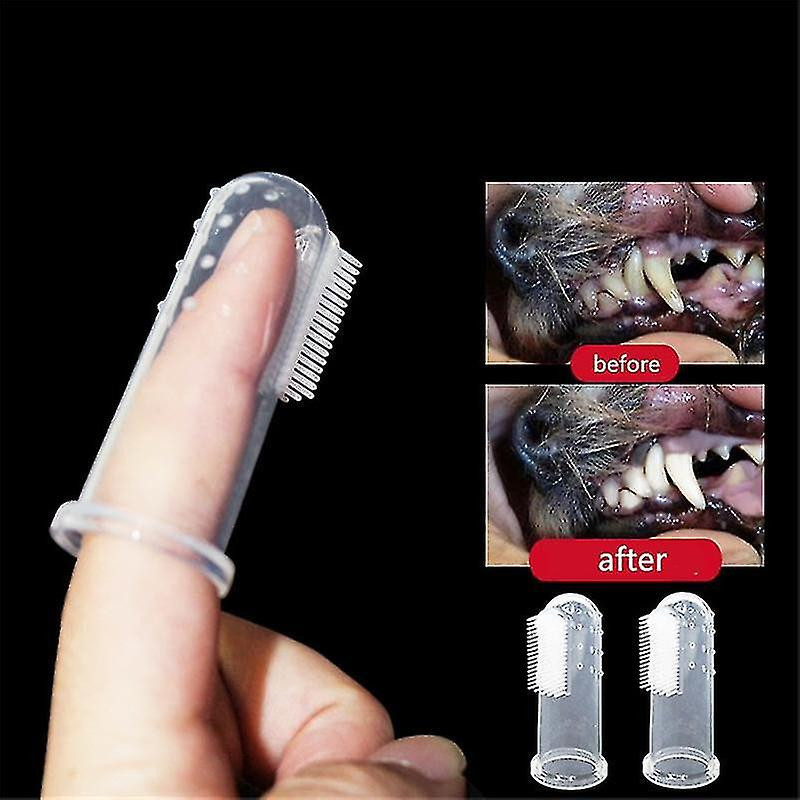 Super Soft Pet Finger Toothbrush Teddy Dog Brush Bad Breath Tartar Dental Appliance Dog Cat