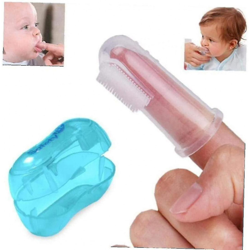 Baby Finger Toothbrush With Box Children Teeth Clean Soft Silicone Brush