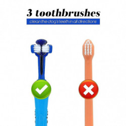 Dog Toothbrush Withthree Sided, Bad Breath Tartar Teeth Tool