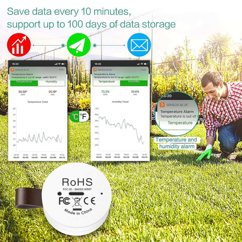 Mini electronic temperature and humidity meter