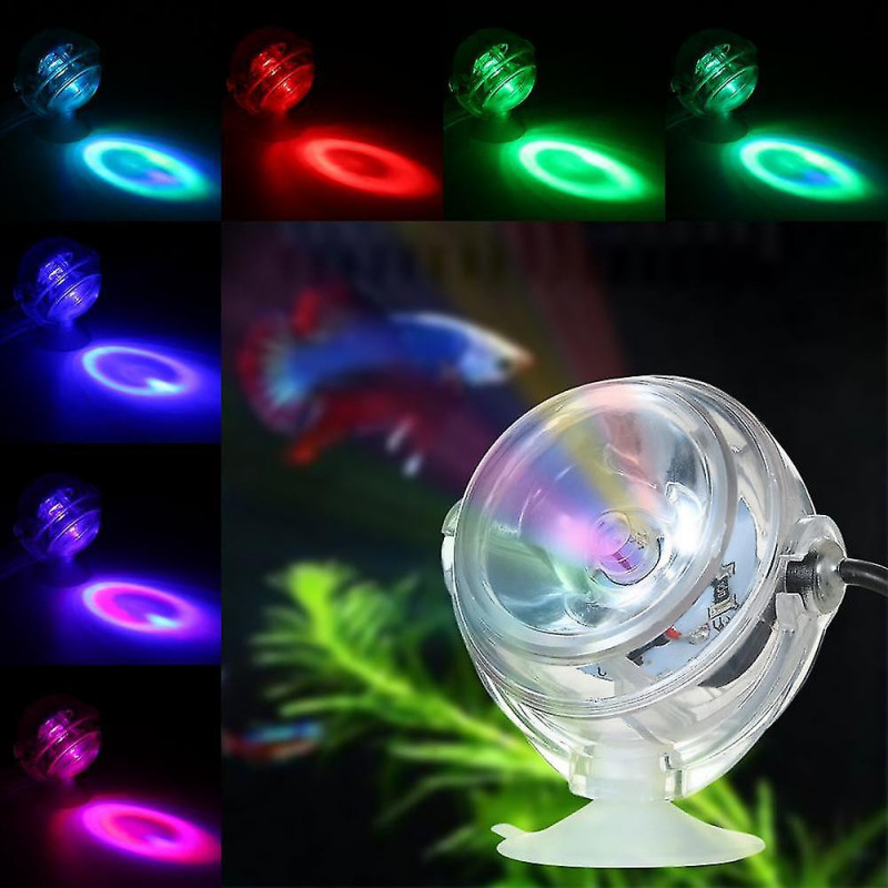 Black Friday Aquarium Waterproof Led Spotlight Submersible Light Convex Lens Design With Suction Cup Fish Tank