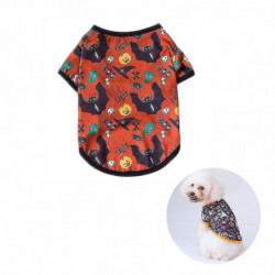 2pcs Halloween Series New Dog Clothes Autumn Pet Decoration Clothes L Size (black Bat Magic Hat)