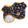 2pcs Halloween Series New Dog Clothes Autumn Pet Decoration Clothes L Size (black Bat Magic Hat)