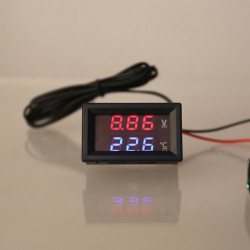 Digital Display Voltmeter Temperature Meter Voltage Meter Used For Car Auto