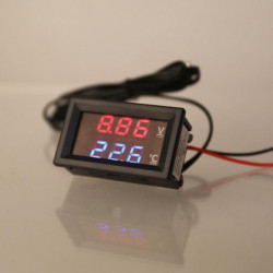 Digital Display Voltmeter Temperature Meter Voltage Meter Used For Car Auto