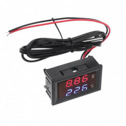 Digital Display Voltmeter Temperature Meter Voltage Meter Used For Car Auto