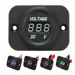 Car Led Display Digital Voltmeter Waterproof Easy Installation Compact-size