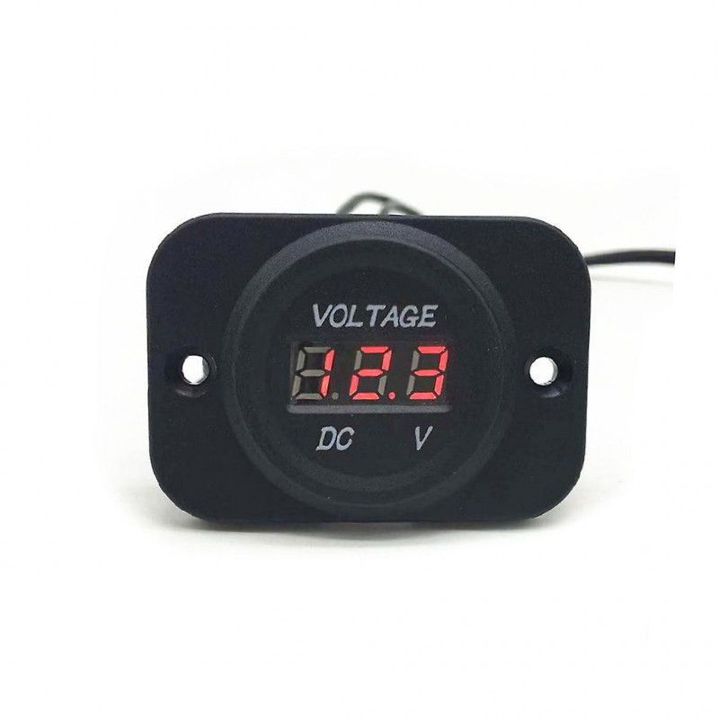 Car Led Display Digital Voltmeter Waterproof Easy Installation Compact-size