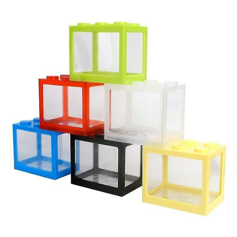 Aquarium Fish Tank Mini Aquarium Building Blocks Pet Spider Fish Tank Box For Desktop Office Tea Tab