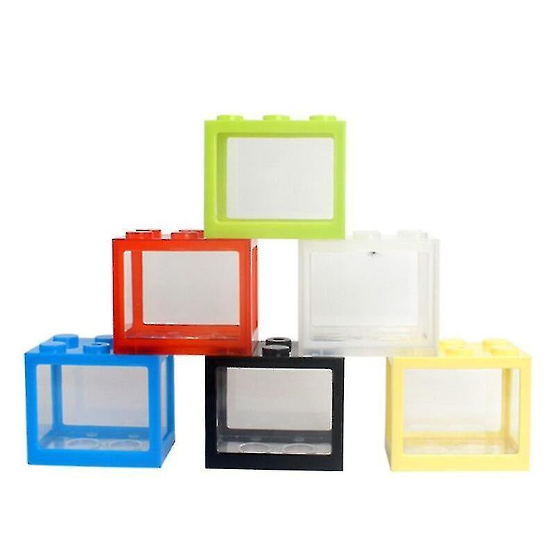 Aquarium Fish Tank Mini Aquarium Building Blocks Pet Spider Fish Tank Box For Desktop Office Tea Tab