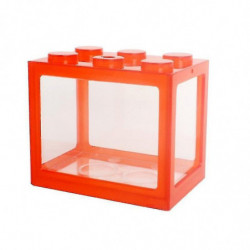 Aquarium Fish Tank Mini Aquarium Building Blocks Pet Spider Fish Tank Box For Desktop Office Tea Tab
