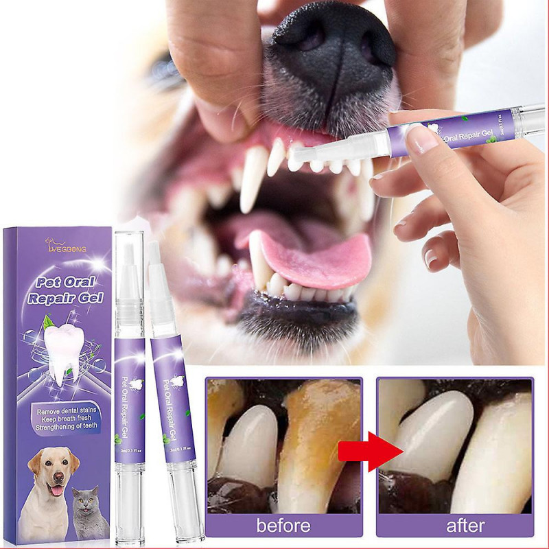 Taches de dents de chat Enlever le gel Fournitures de soins bucco-dentaires professionnels pour la dent de l'animal