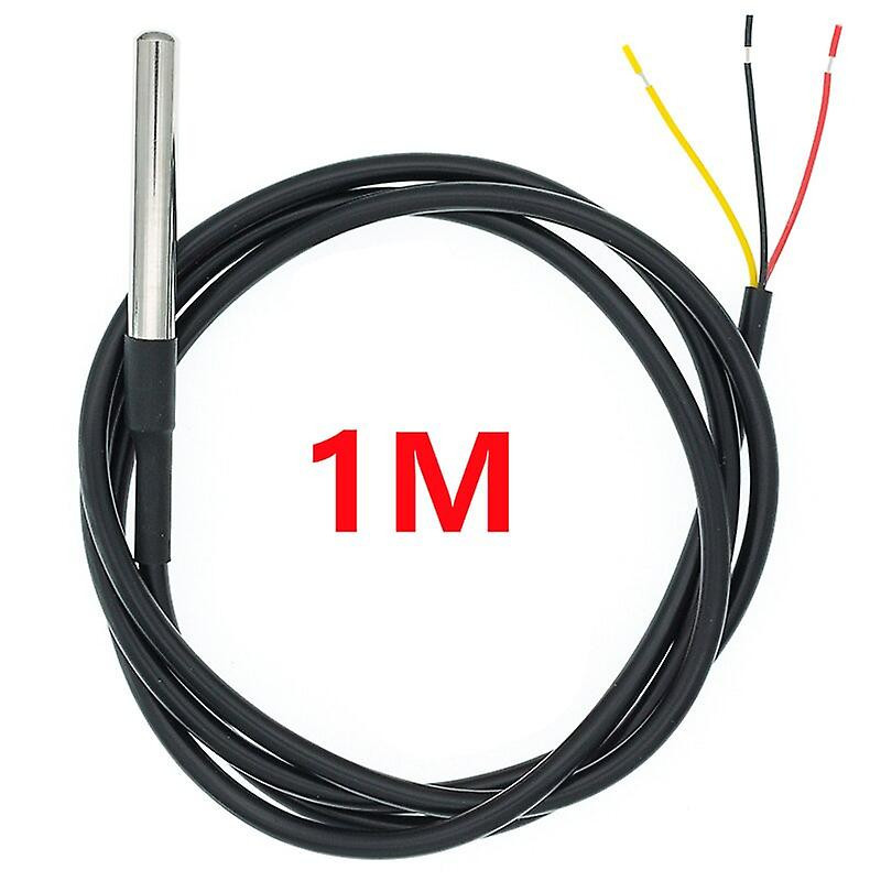Ds1820 stainless steel package waterproof ds18b20 temperature probe temperature sensor 1m/2m/3m 18b20 for arduino