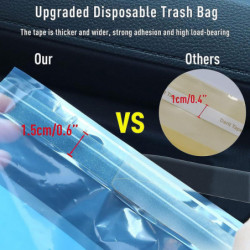 LINJOU Upgraded Car Trash Bag, 45pcs Easy Stick-On Disposable Car Garbage Bags
