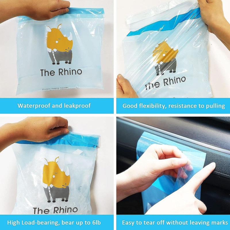 LINJOU Upgraded Car Trash Bag, 45pcs Easy Stick-On Disposable Car Garbage Bags