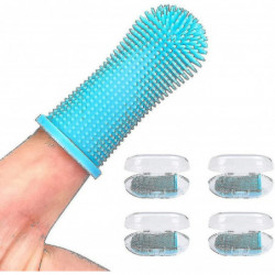 Dog Toothbrush, Dog Toothbrush, Cat Toothbrush, 4 Pieces Pet Finger Toothbrush Dental Hygiene Brushes Natural [...]