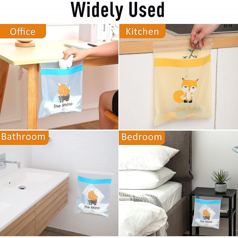 LINJOU Upgraded Car Trash Bag, 45pcs Easy Stick-On Disposable Car Garbage Bags