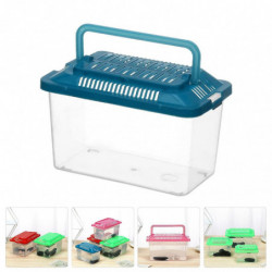 Portable Fish Tank Handheld Aquarium Fish Tank Transparent Turtle Box Pet Hamster Box