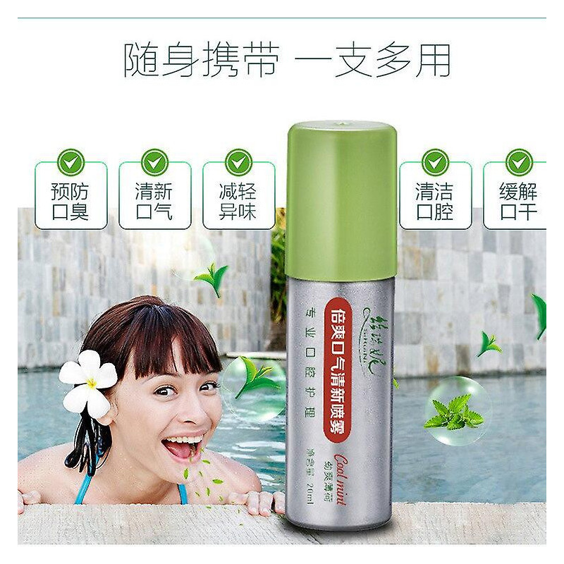 1pcs Siruini Mouth Spray Fresh Breath Mint Flavor Portable Disposable Spray Dental Care 1pcs