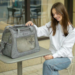 Large Side Window Transparent Mesh Travel One-shoulder Portable Pet Ba