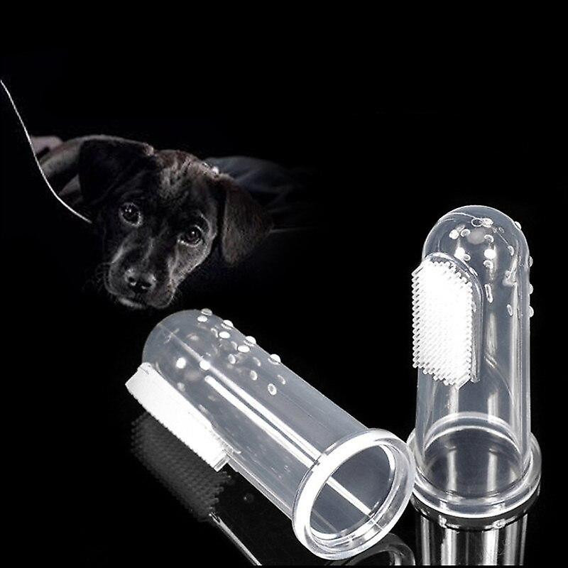 Super soft finger pet toothbrush teddy dog brush off bad breath tartar teeth care dogs cat cleaning supplies pet [...]