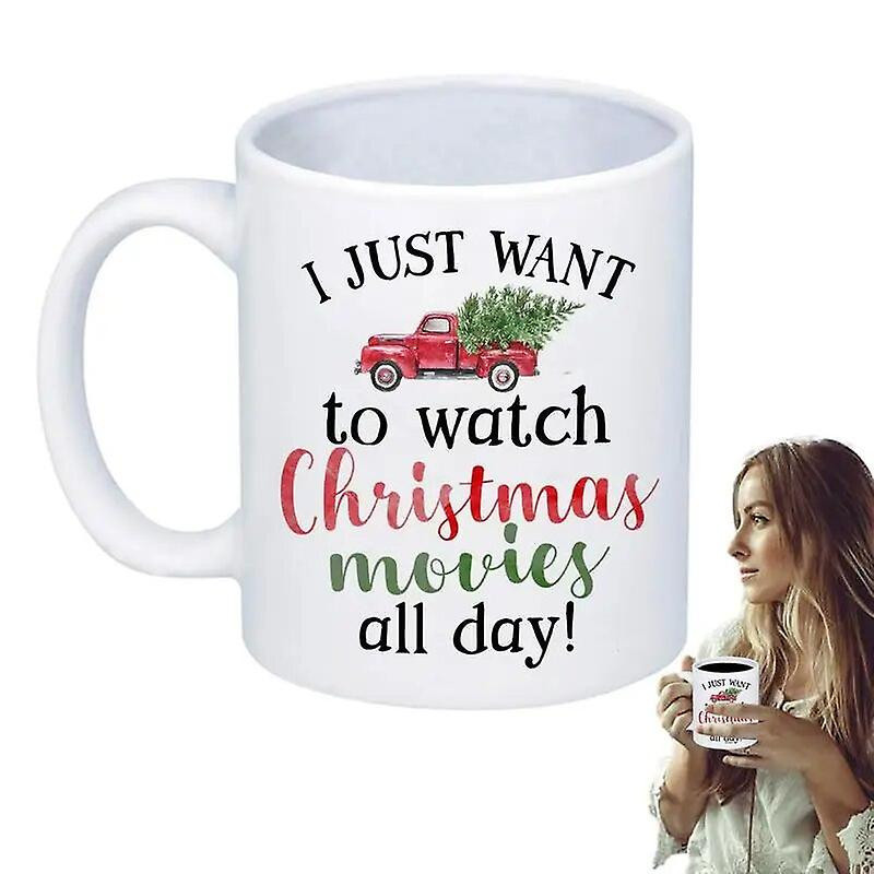 Holiday coffee mug drinking mug coffee mug funny christmas movie watching mug i just want to watch christmas [...]