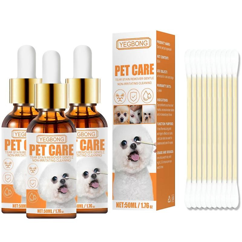 3 Pcs Gouttes Pour Yeux Pour Animaux De Compagnie Apaisant Hydratant Chiot Chaton Lavage Des Yeux Larme Taches [...]