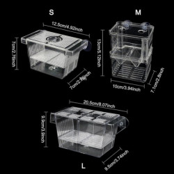 Fish Breeding Box Isolation Clownfish Shrimp ABS Aquarium Tank With Suction Cups