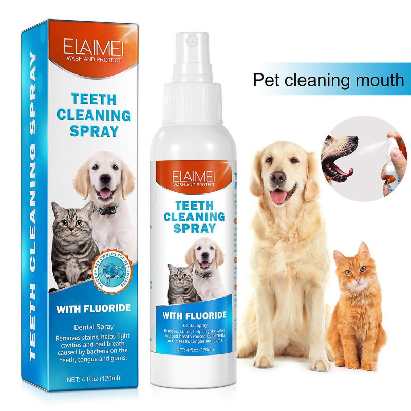 120ml Pet Oral Spray Ingredient Safety Natural Materials Pet Cat Dog Breath Freshener Oral Treatment