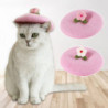 ZHOUBA Pet Headgear Lovely Elegant Soft Adorable Dress Up Wool Cute Flower Decoration Dogs Cap Beret