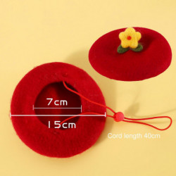ZHOUBA Pet Headgear Lovely Elegant Soft Adorable Dress Up Wool Cute Flower Decoration Dogs Cap Beret