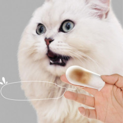 Dog Teeth Cleaning Finger Wipes for Tartar Removal and Dental Care for Cats and Dogs