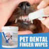 Yegbong Pet Teeth Finger Wipes Dog Bad Breath, Tartar And Yellow Cleansing Oral Care Finger Covers Bf