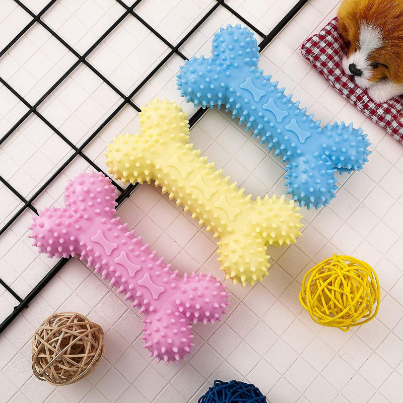 3 Pcs Jouets à mâcher pour chiens, Bâtonnets de brosse à dents pour animaux de compagnie en forme d’os, Nettoyage [...]