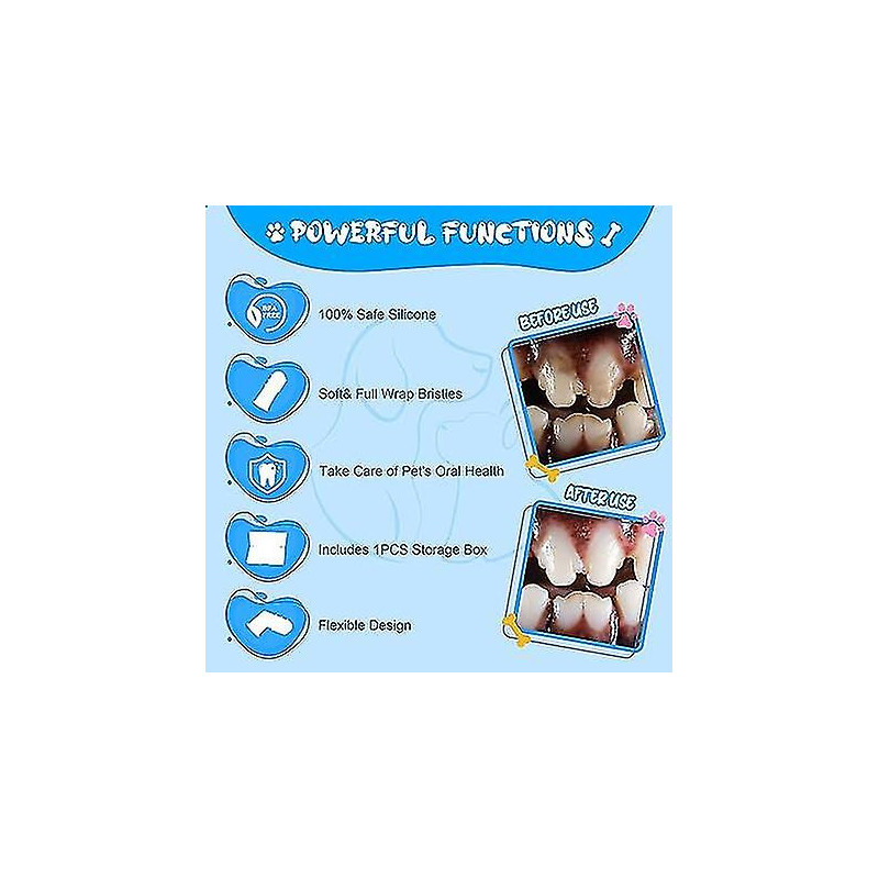 4 Pieces Dog Toothbrush, 360 Silicone Pet Toothbrush For Cleaning Teeth, Dental Care, Finger Dog Toothbrush For [...]